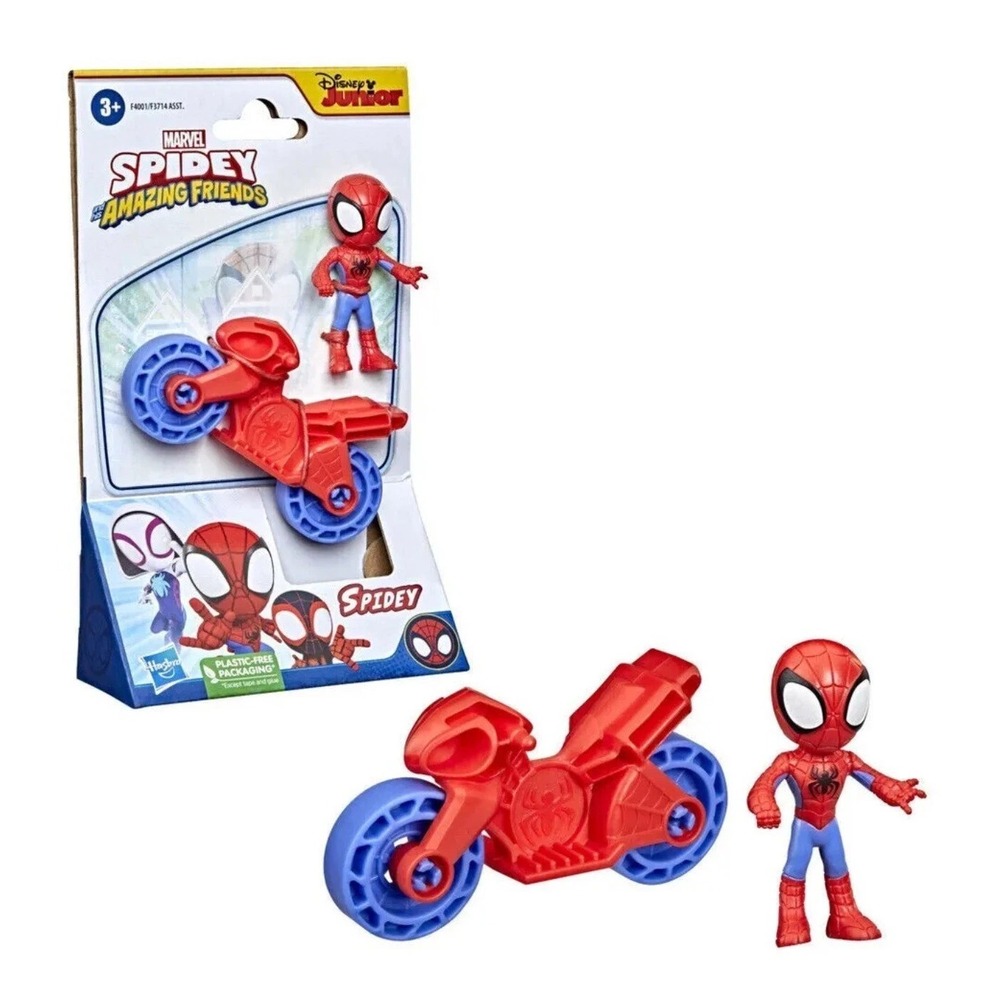 Marvel Spidey and His Amazing Friends Spidey with Motorcycle NEW
